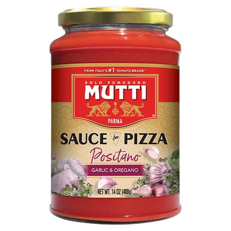 Mutti "Positano" Garlic & Oregano Pizza Sauce 14oz.