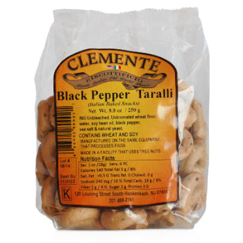 Clemente Black Pepper Taralli 8.8oz.