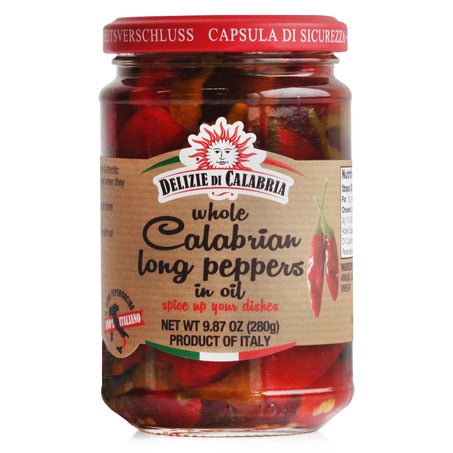 Delizie Di Cal Calabrian Long Hot Peppers 9.87oz.