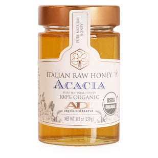 ADI Organic Italian Raw Acacia Honey 8.8oz.