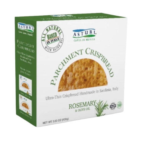 Asturi Parchment Crispbread Rosemary & Olive Oil 3.53oz.