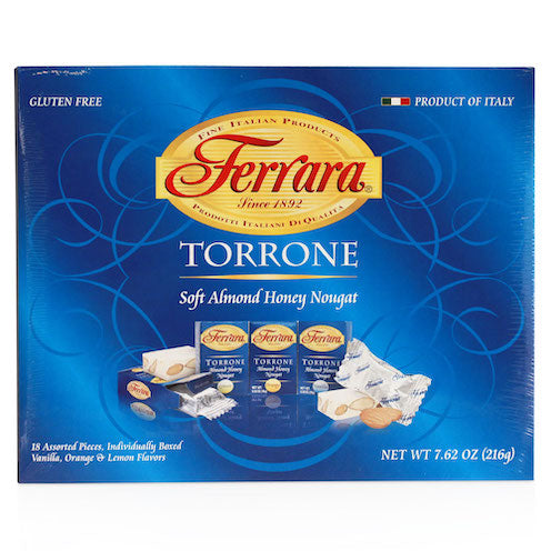 Ferrara Assorted Torrone Candy Italian Nougat with Almonds 18ct.