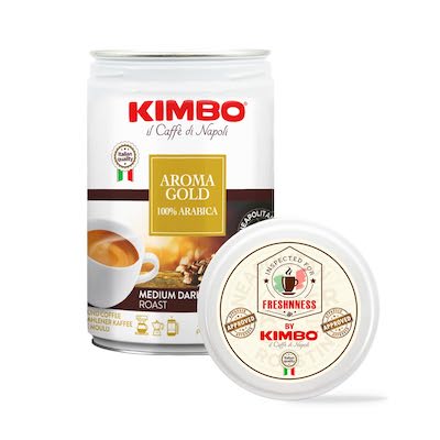 Kimbo Aroma Gold 100% Arabica Ground Coffee 8.8oz.