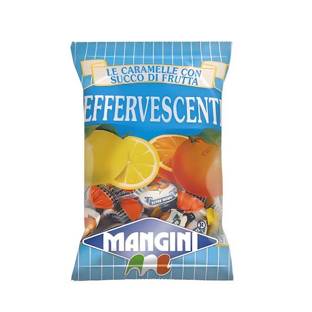 Mangini Hard Candy Effervescent Italian Fizzy Drops 5.29oz.