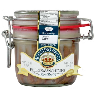 Recca Anchovies in Olive Oil 8.11oz.