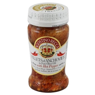Recca Anchovies with Peppers 3.17oz.