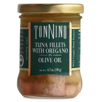 Tonnino Tuna Fillets with Oregano in Olive Oil 6.7oz.