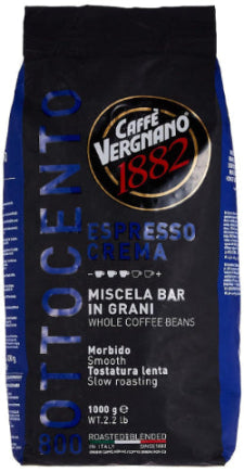Caffè Vergnano espresso beans and ground coffee in Italian packaging