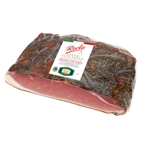 Recla Speck Alto Adige and Italian salumi sliced on charcuterie board