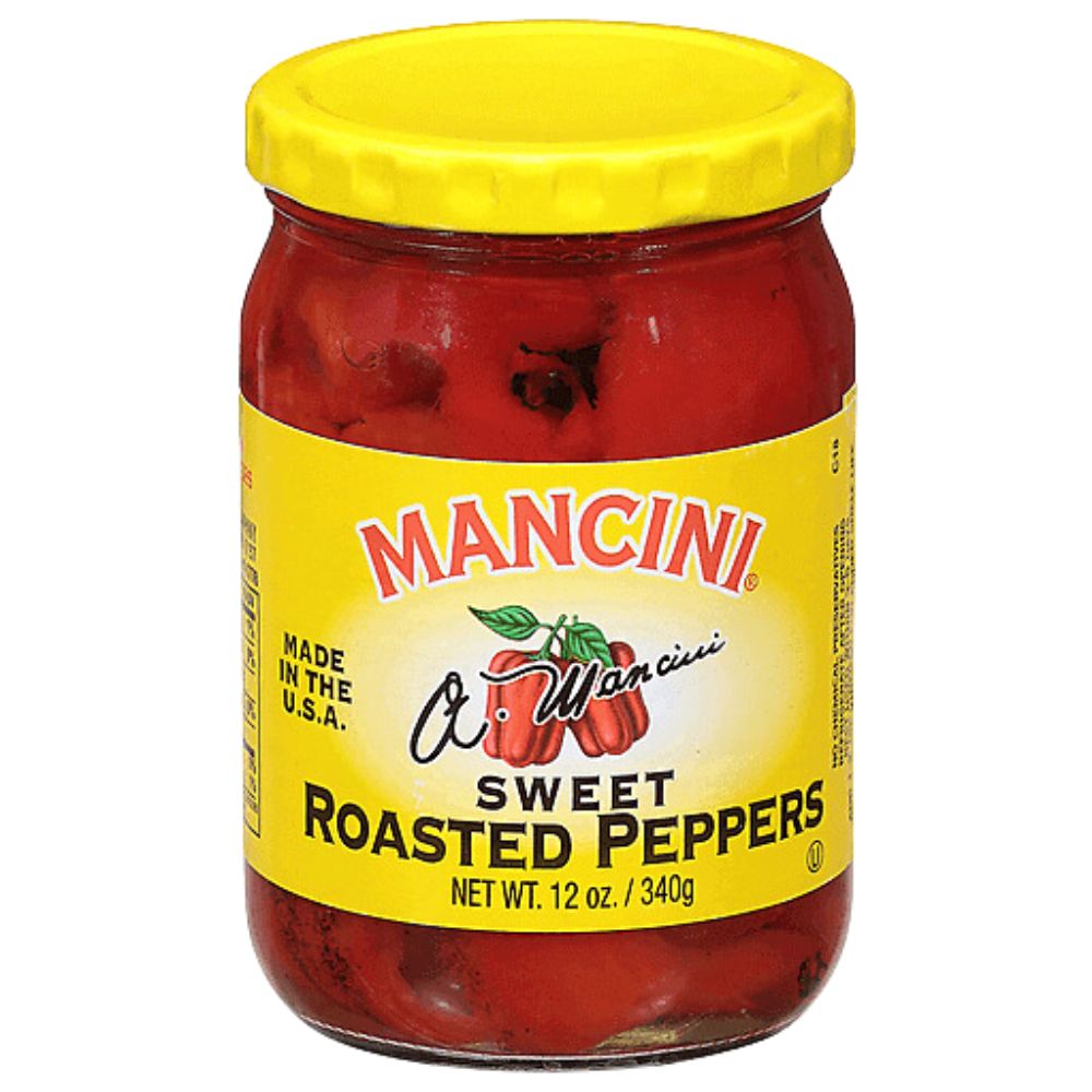 Mancini bronze-cut Italian pasta with jarred peppers and vegetables