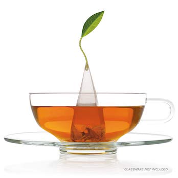 Tea Forte luxury pyramid infusers with organic tea blends elegantly displayed in gift box