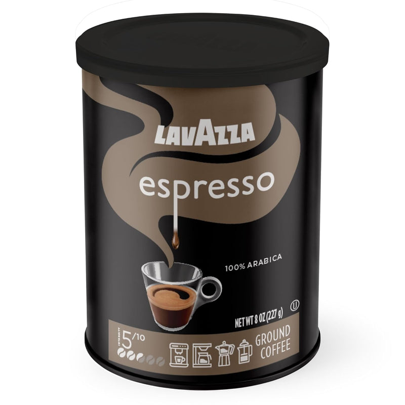 Lavazza Espresso Ground Coffee, Medium Roast, 100% Arabica, 8 oz Tin