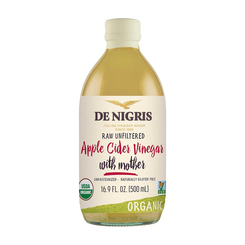 De Nigris Organic Apple Cider Vinegar Unfiltered 16.9oz.