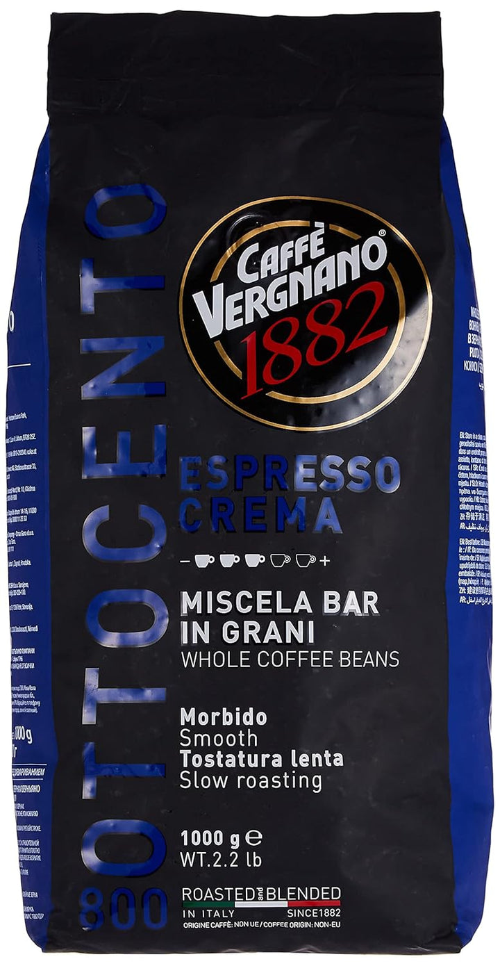 Caffe Vergnano Espresso Crema 800 Blend Whole Bean