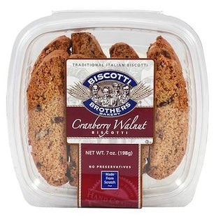 Biscotti Brothers Cranberry Walnut Biscotti Cookie
