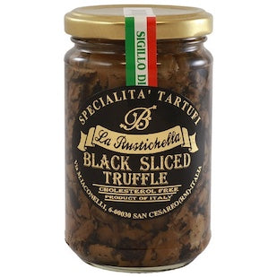 La Rustichella Italian Sliced Black Truffles in Extra Virgin Olive Oil 280g.