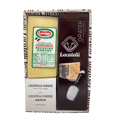 Locatelli Pecorino Romano Cheese Wedge & Grater Gift Set